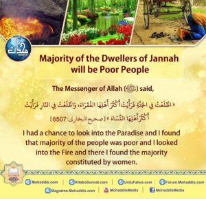 Majority of the dwellers jannah will be Poor people